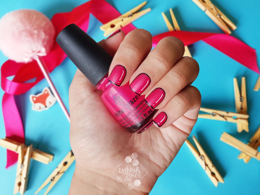 Манящая фуксия на ногтях с лаком China Glaze в оттенке Fuchsia