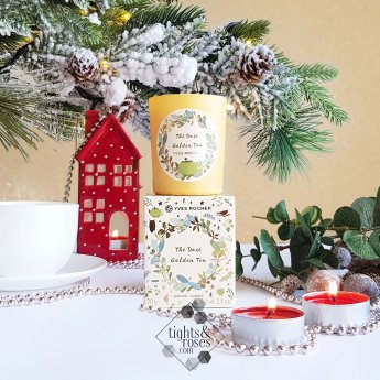 Ароматизированная свеча из лимитированной рождественской серии «Золотой чай» от Yves Rocher